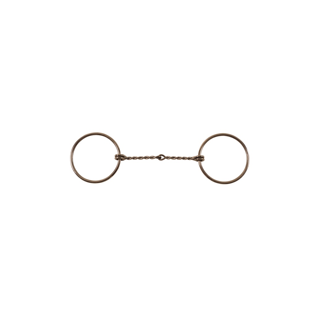 Bridão western em inox fino torcido
