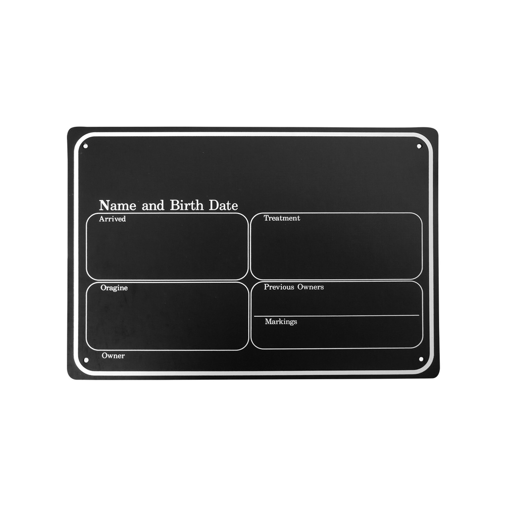 Placa preta de plástico para Box