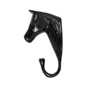 Suporte preto em forma de cabeça de cavalo