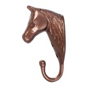 Suporte preto em forma de cabeça de cavalo