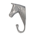 Suporte preto em forma de cabeça de cavalo