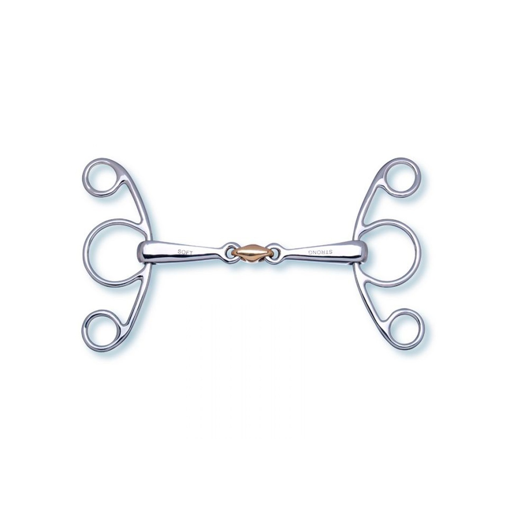 Embocadura stubben 2 em 1 butterly snaffle
