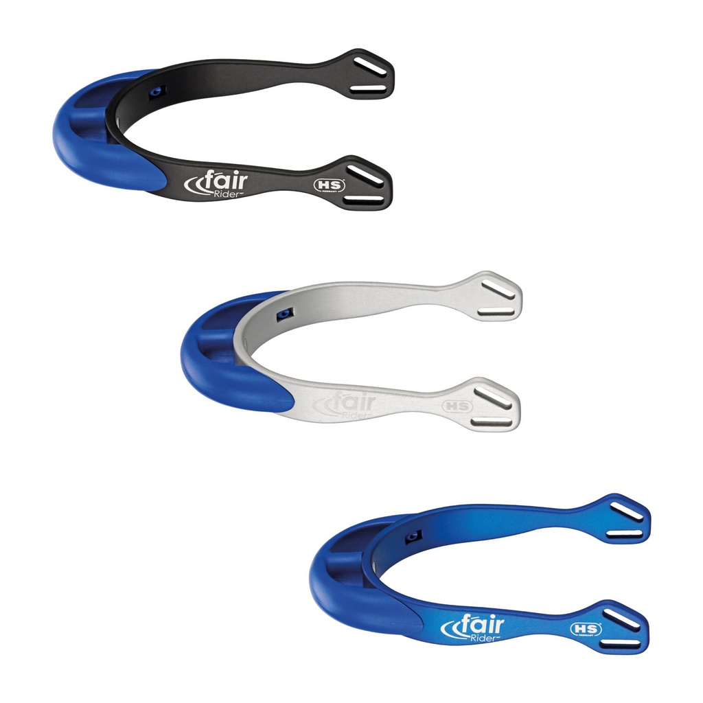Esporins fairrider aluminiun rounded neck blue 20mm