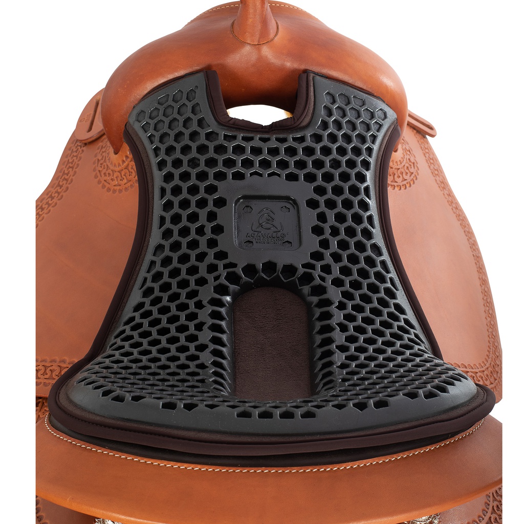 Protector de arreio Acavallo ortho-coccyx western hexagonal gel 20mm thickness with dry-lex 