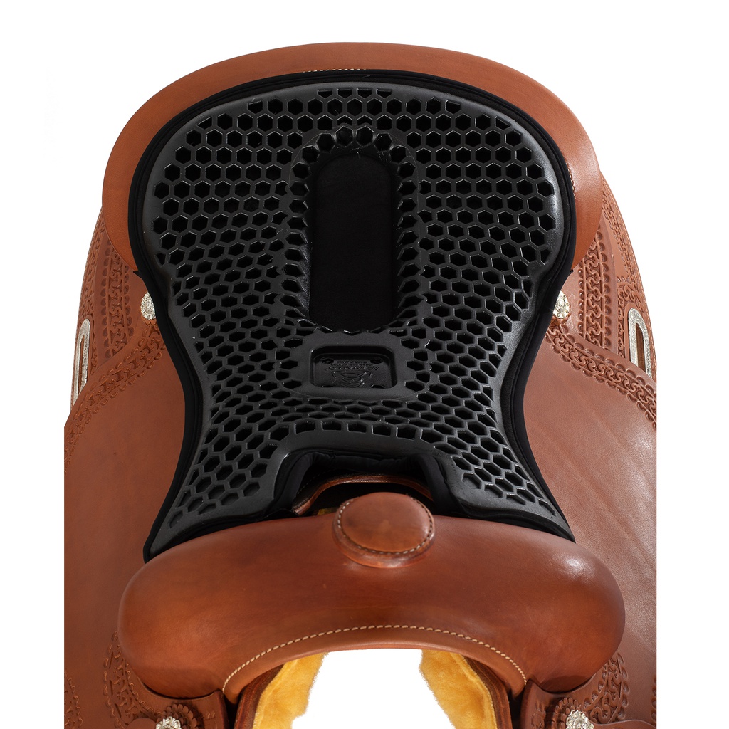 Protector de arreio Acavallo ortho-coccyx western hexagonal gel 20mm thickness with dry-lex 