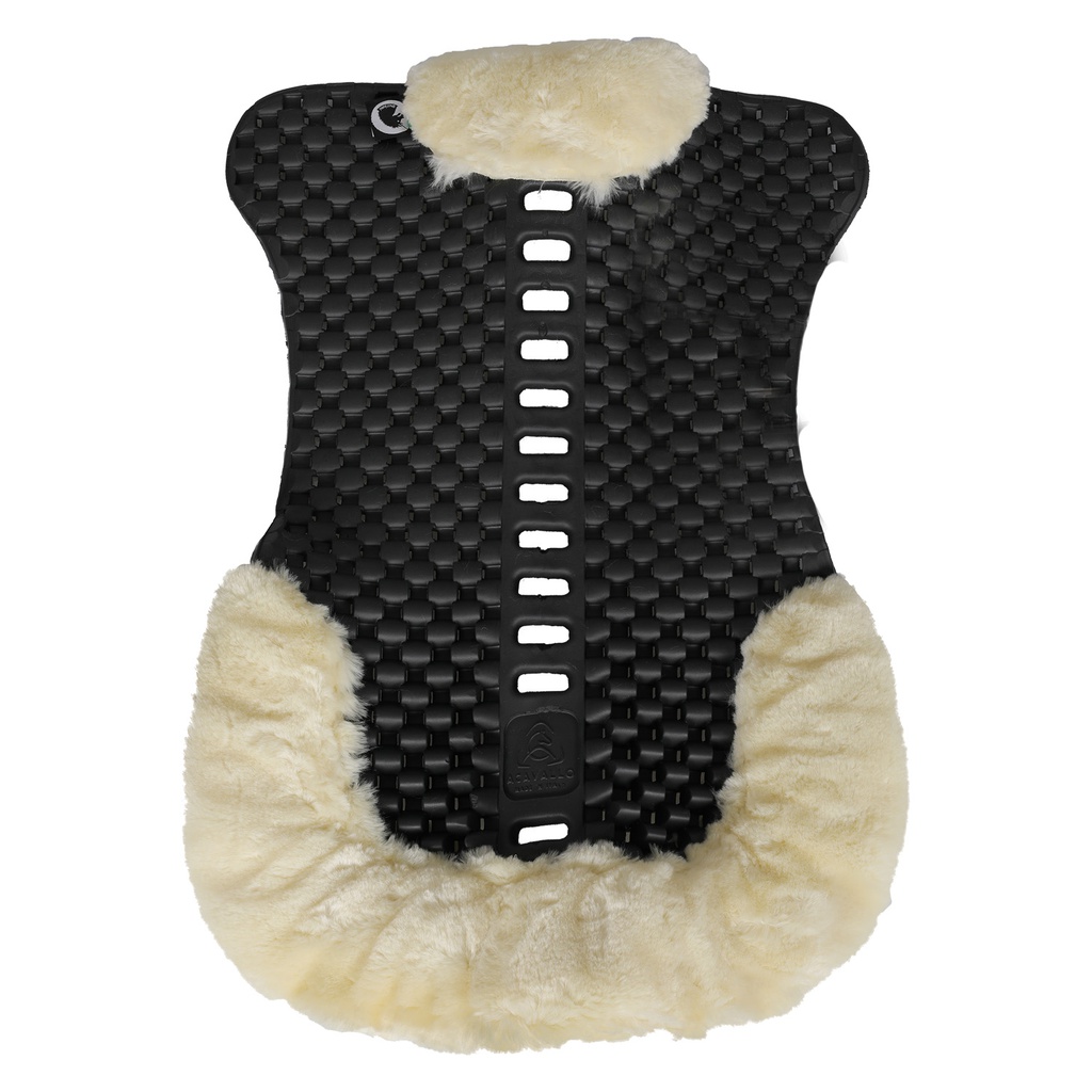 Protector Acavallo piuma air-release featherlight eva with back riser com pelo sintético