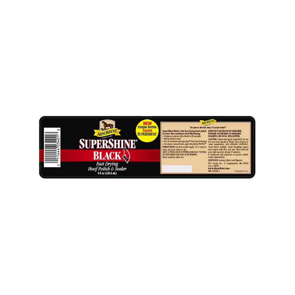 Absorbine hoof polish supershine black