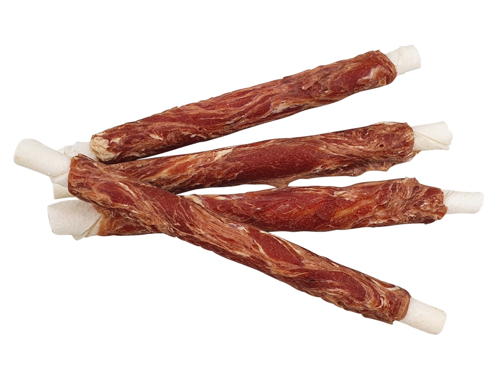 Snack de barbecue de pato e peixe