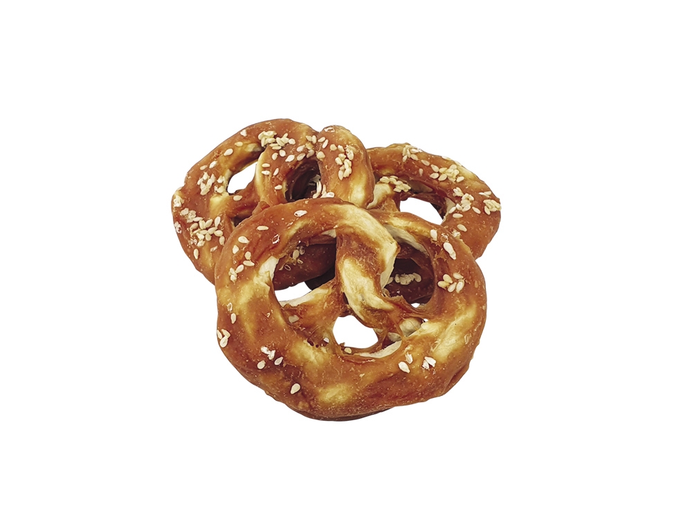 Snack de barbecue de pretzel de galinha