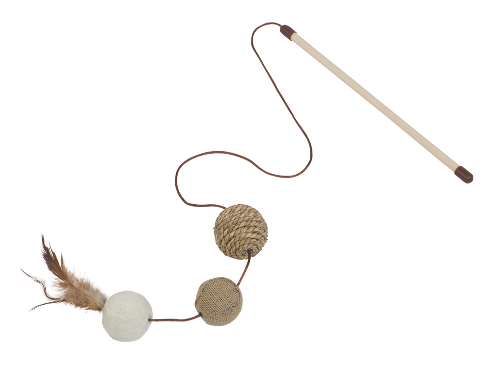 Vara com brinquedo de sisal