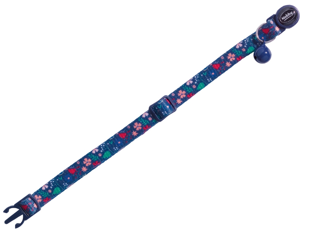 Coleira para gato "Flower Azul Escuro"