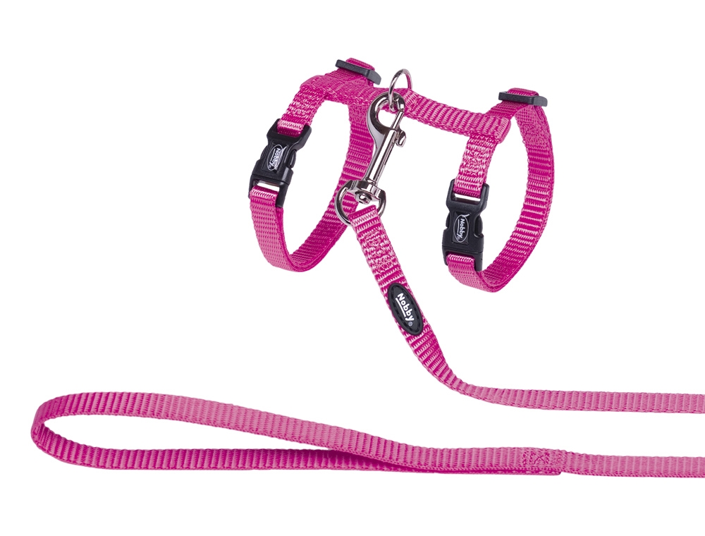Peitoral com trela para gato 