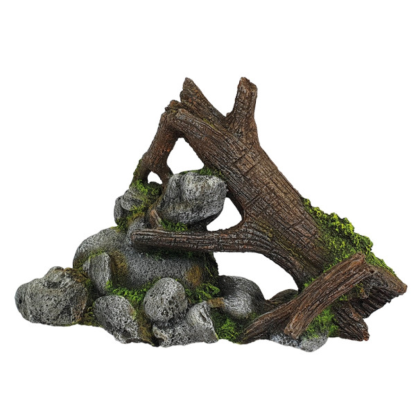 Decor Aqua "Tronco com Pedra"