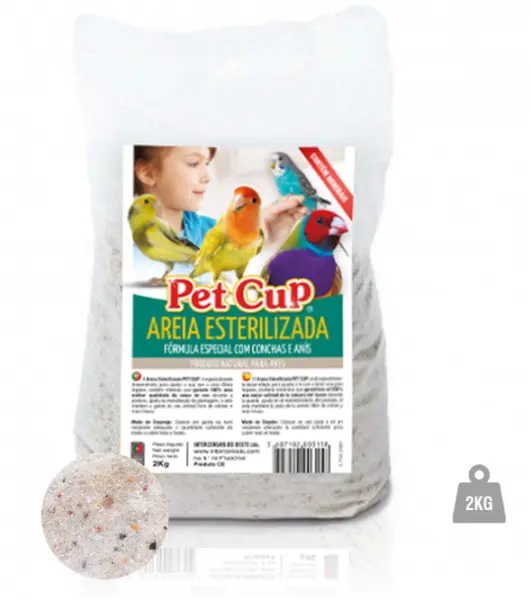 Areia Branca Esterilizada 2 Kg PetCup