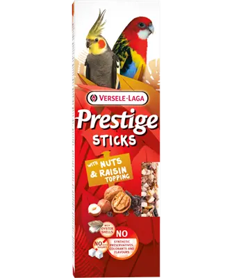 Versele-Laga Prestige Stick Grandes Periquitos Nozes e Passas