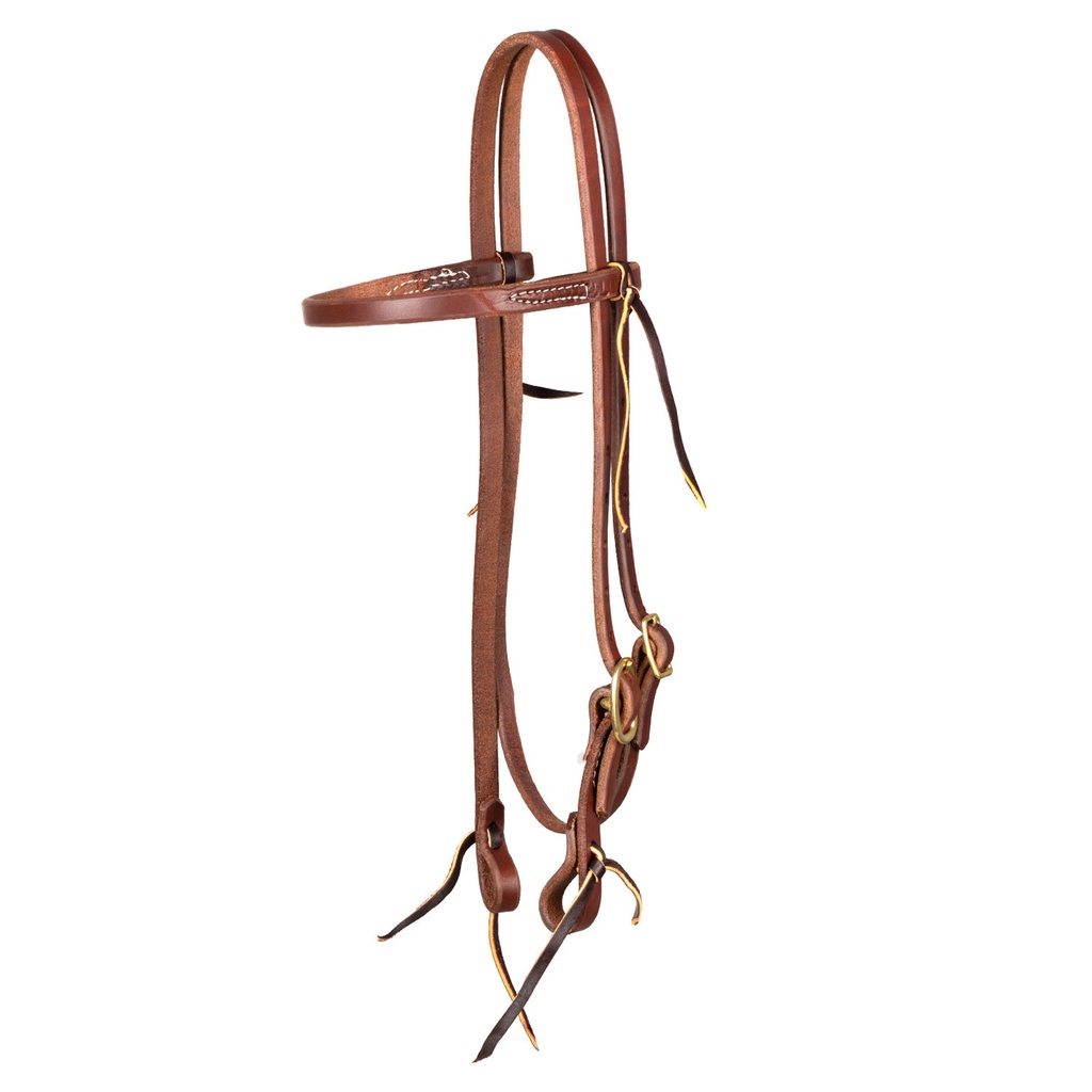 CABEÇADA COM TESTEIRA E FIVELA ÚNICA DE 5/8"