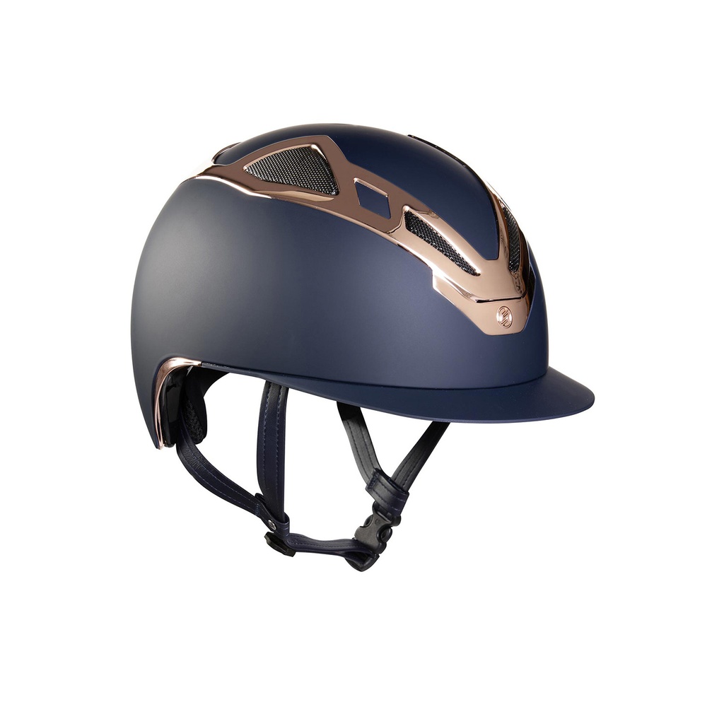 CAPACETE APEX CHROME AZUL FOSCO/OURO ROSÉ