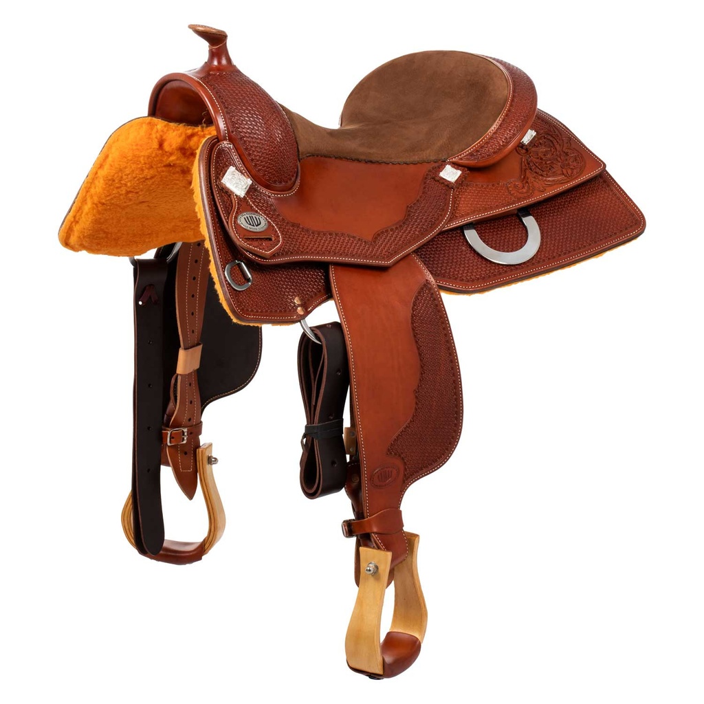 Selle Westwood Classic reining saia quadra cognac flower#16 wave basket