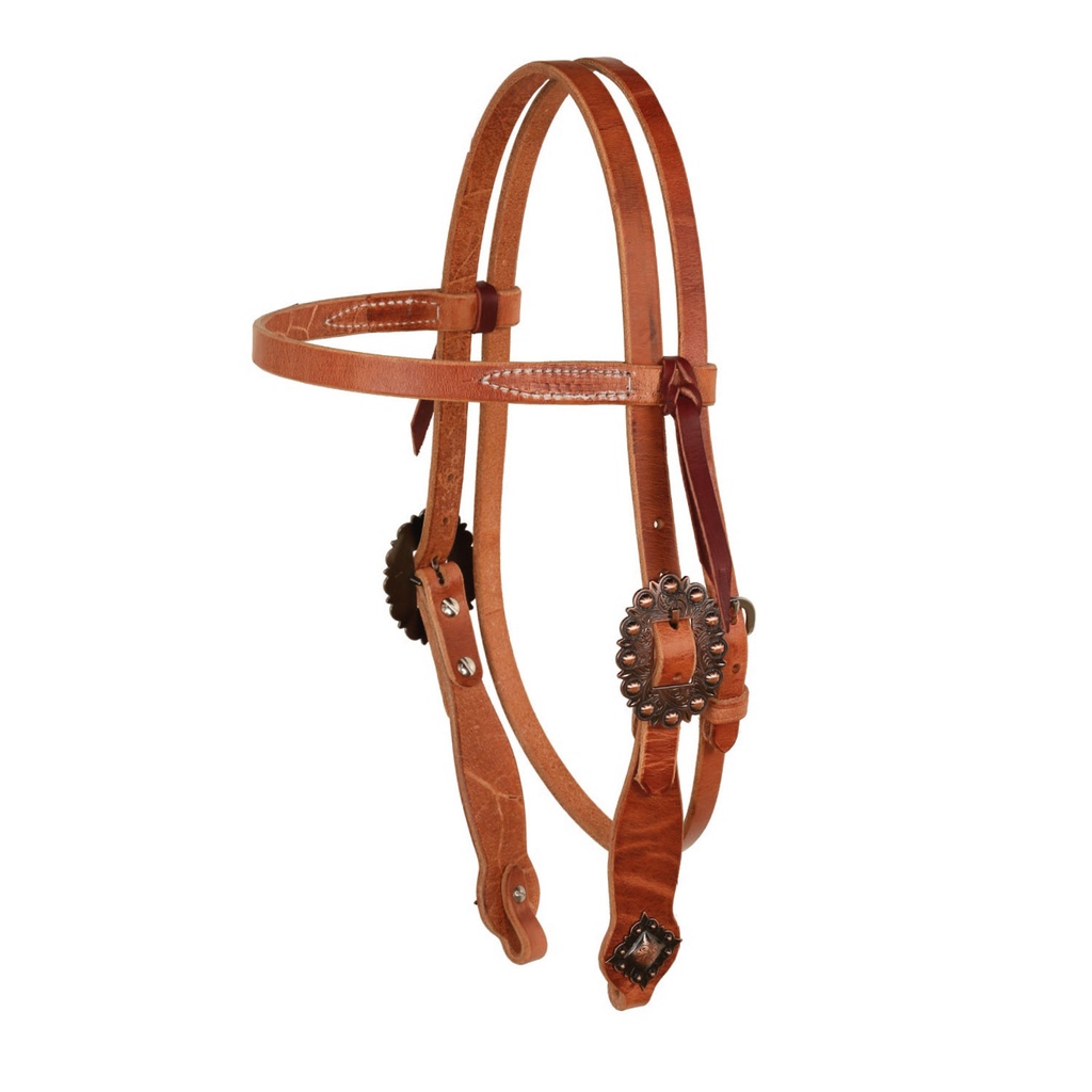 FIVELA MANCHADA DE COBRE COM CONCHO DE DIAMANTE CABEÇADA WESTERN