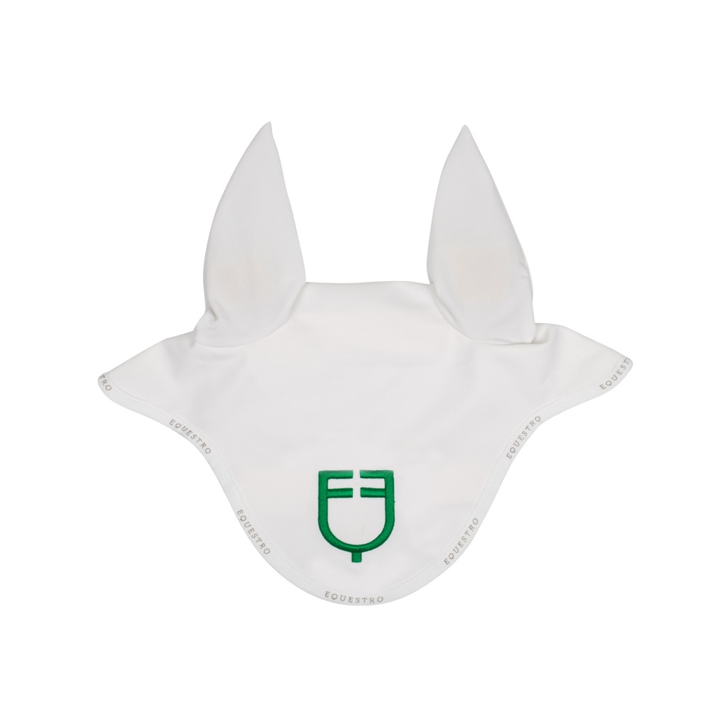 Cobre-orelhas para cavalo em tecido técnico com logo multicolorido