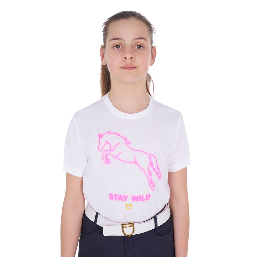 Camiseta infantil slim fit estampa Stay Wild