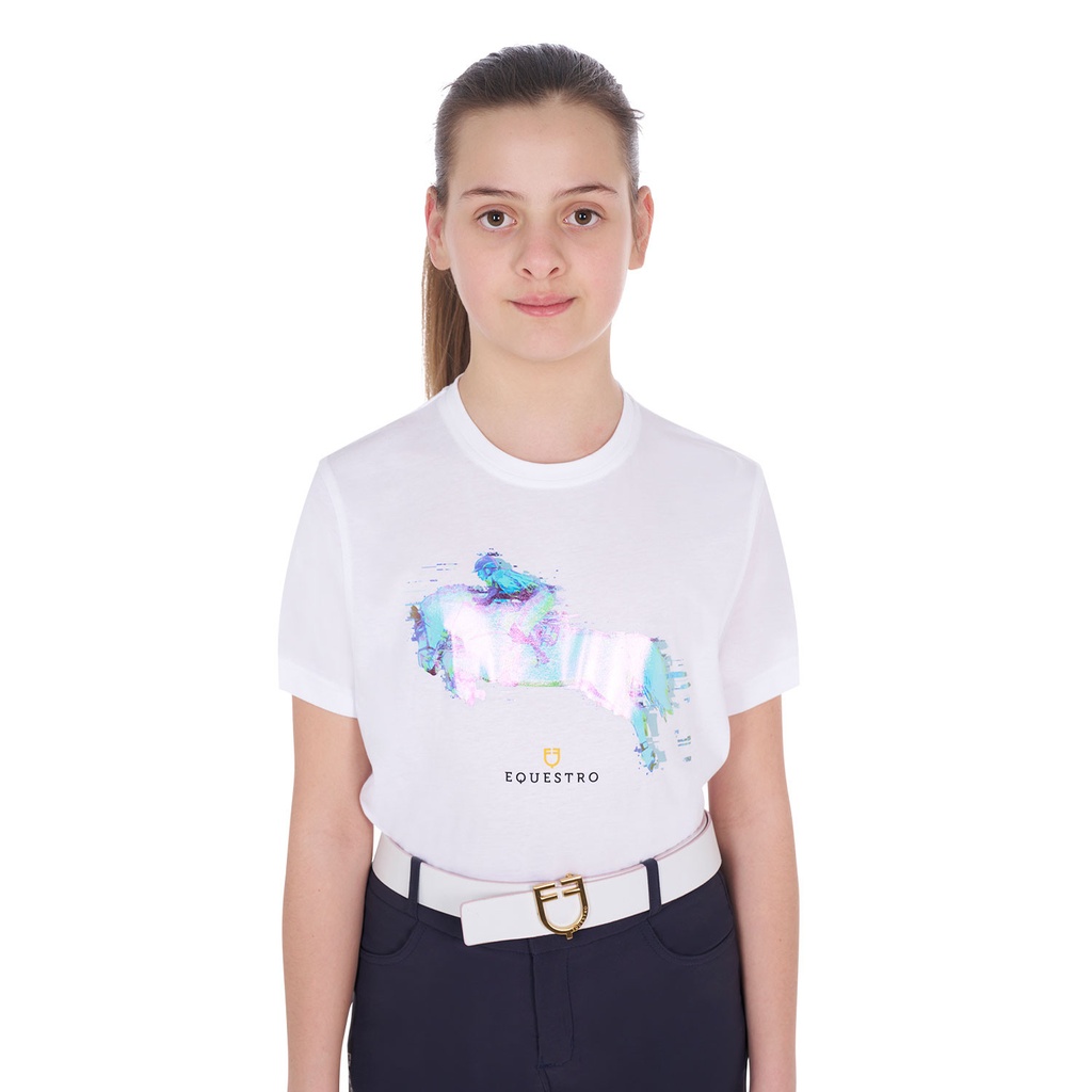 Camiseta infantil slim fit estampa Jump