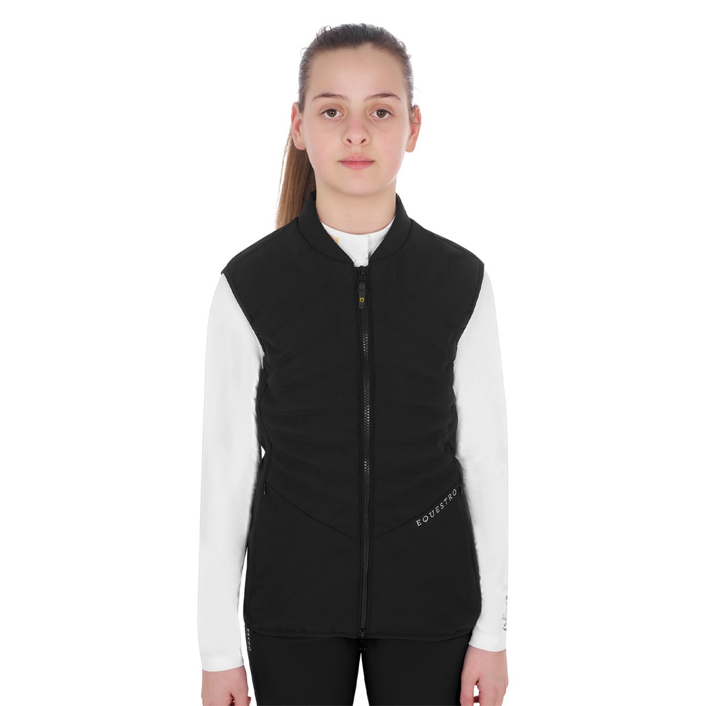 Colete infantil slim fit em tecido técnico