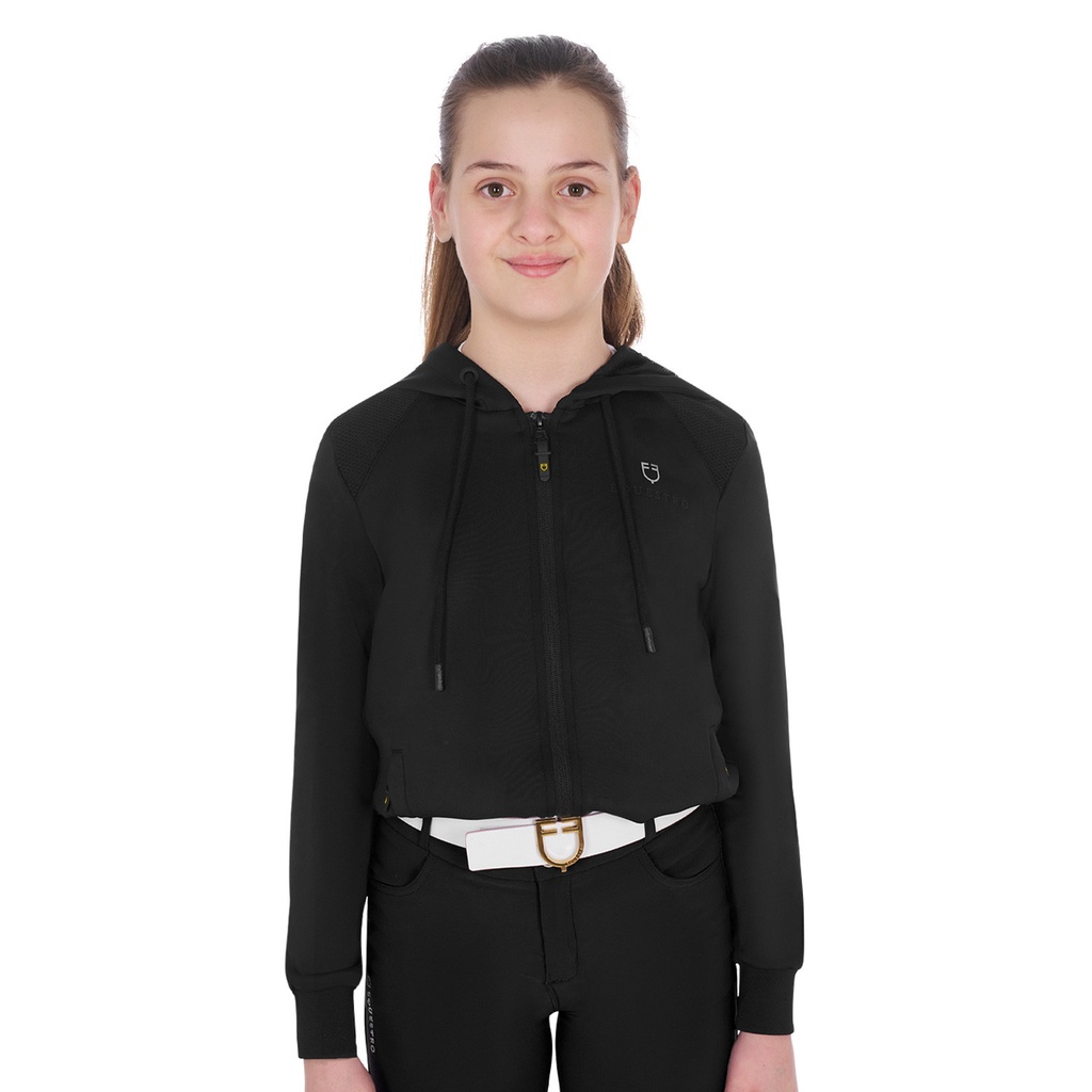 Moletom infantil cropped com capuz