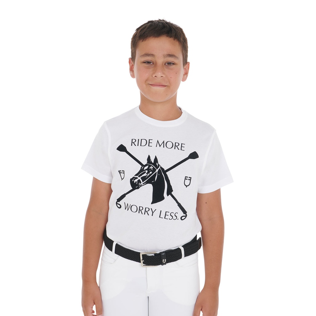 Camiseta infantil com estampa equestre