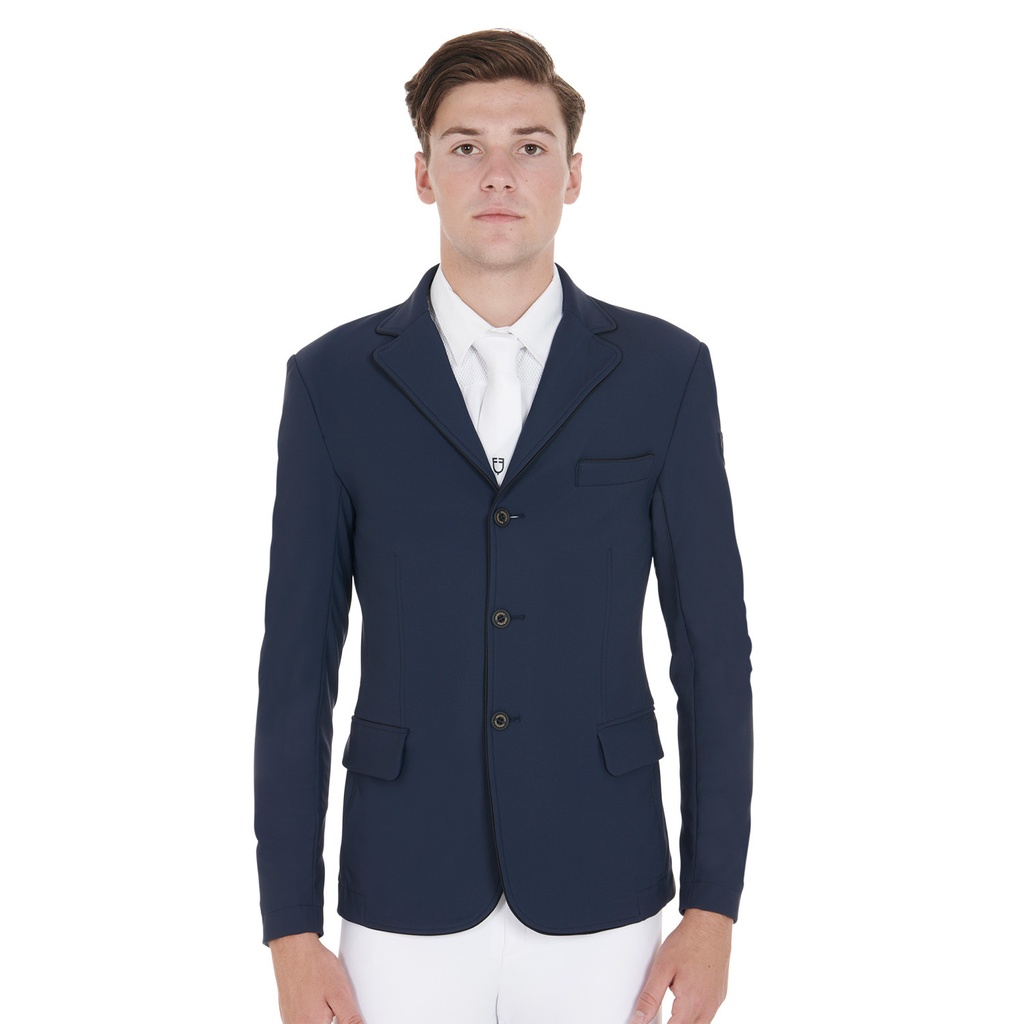 Jaqueta masculina de concurso com bolso lateral com zíper