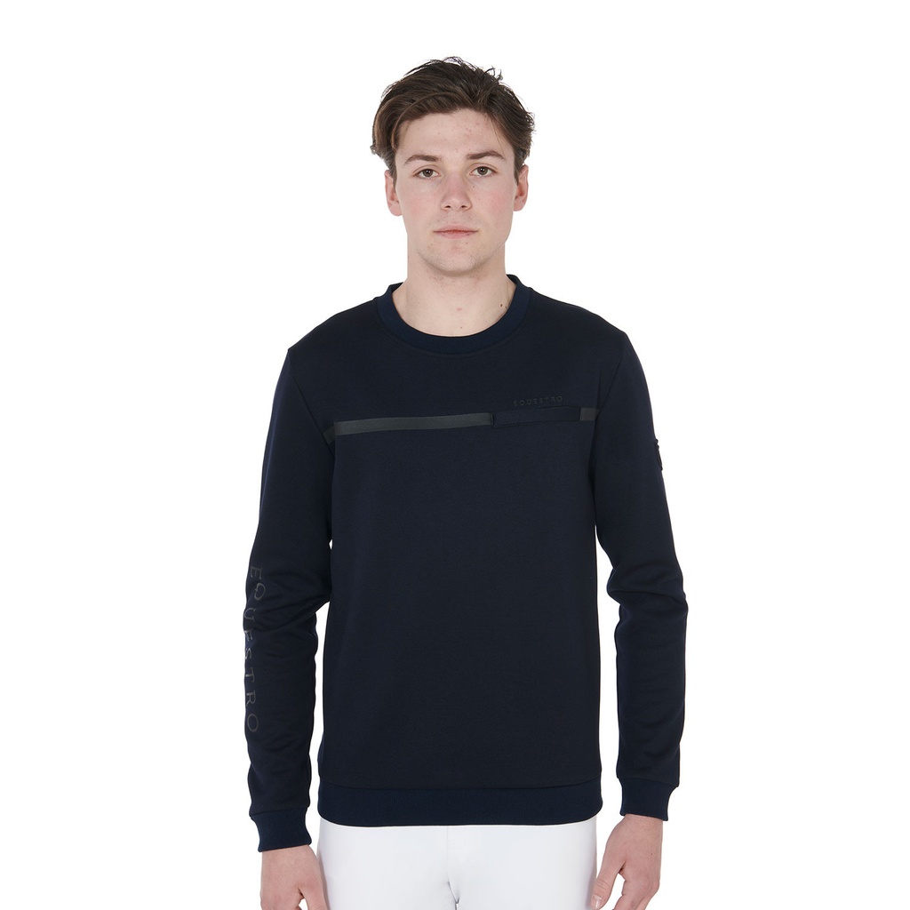 Moletom masculino gola careca interlock