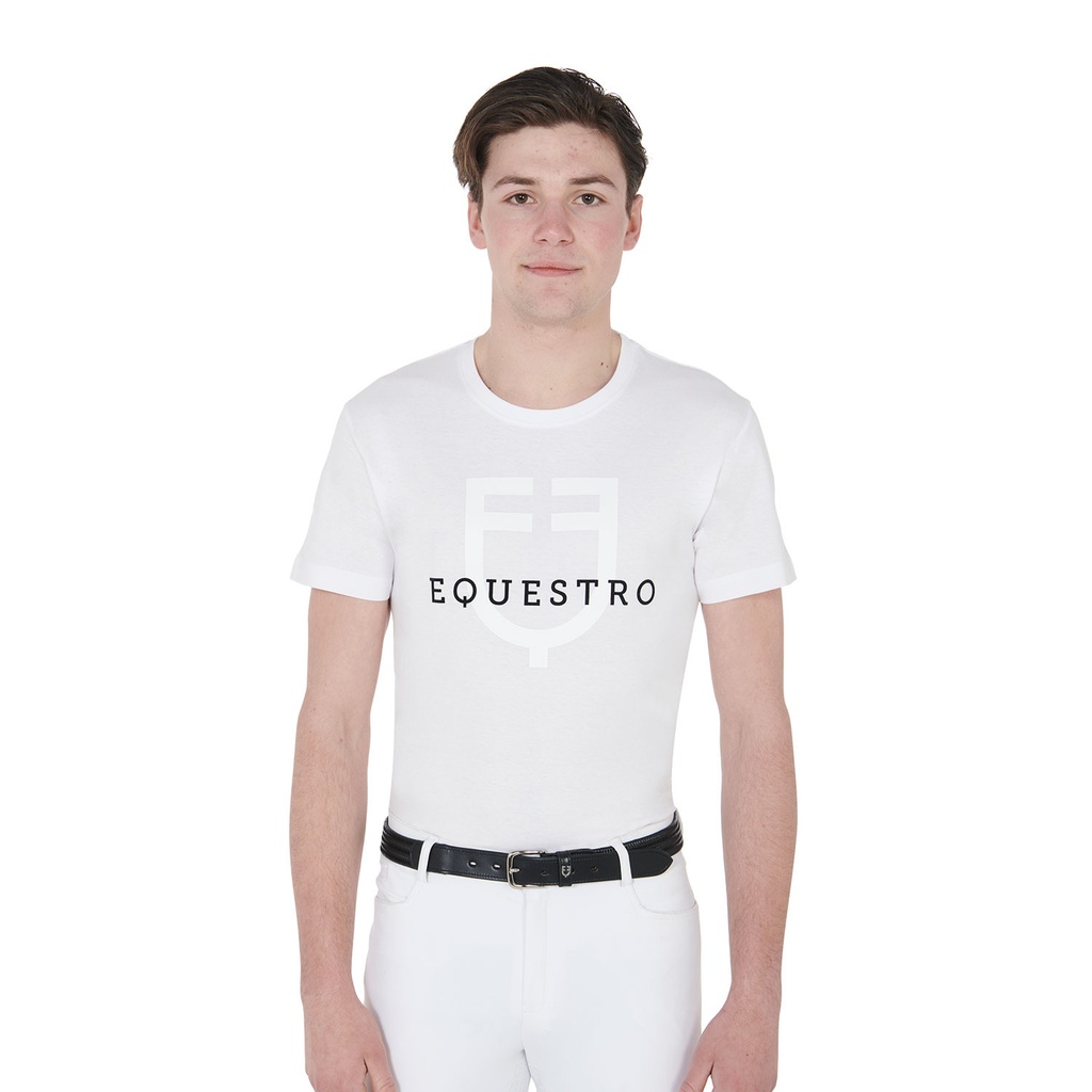 Camiseta masculina slim fit com logo no peito