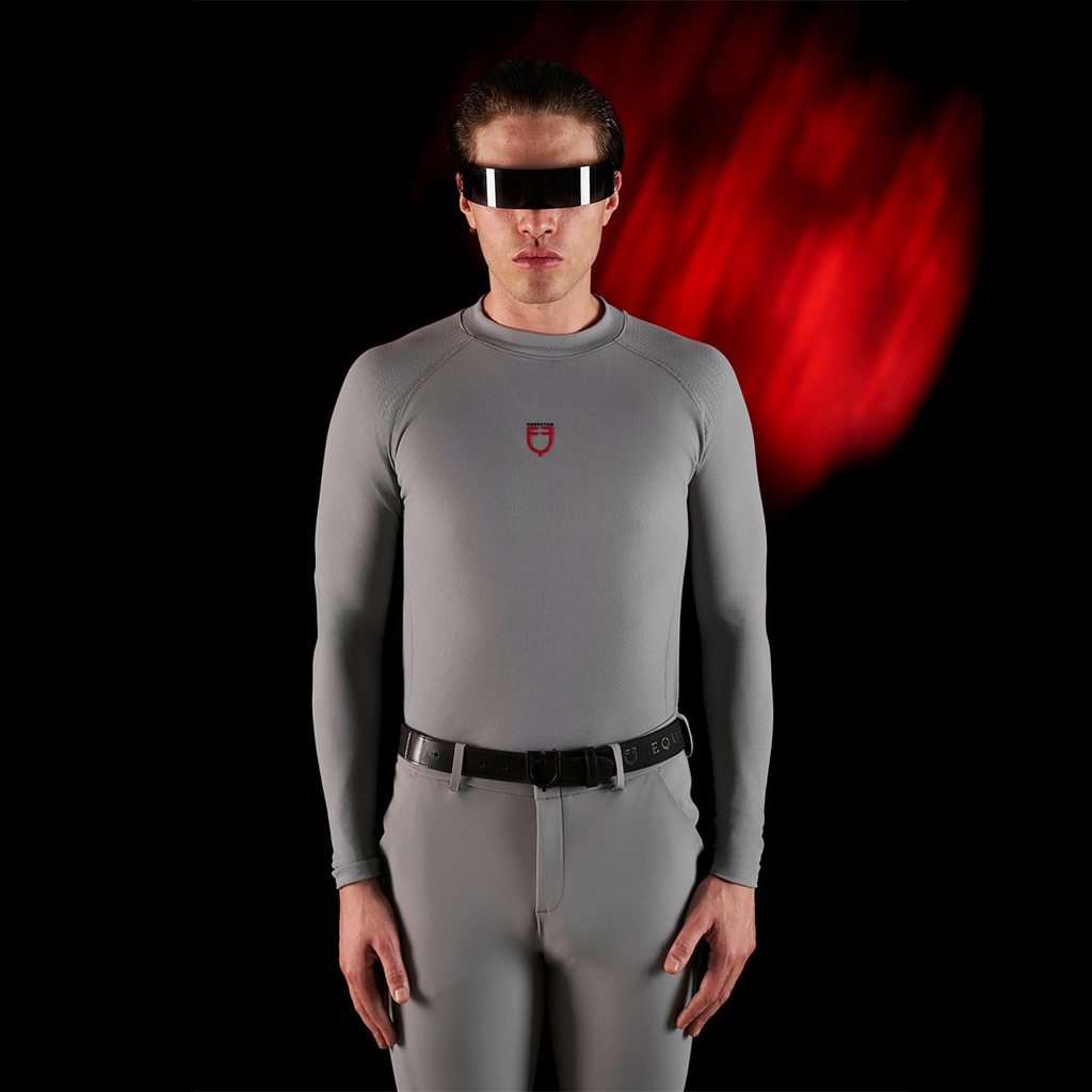 Camiseta térmica masculina Equestro Ridertechnology de manga longa