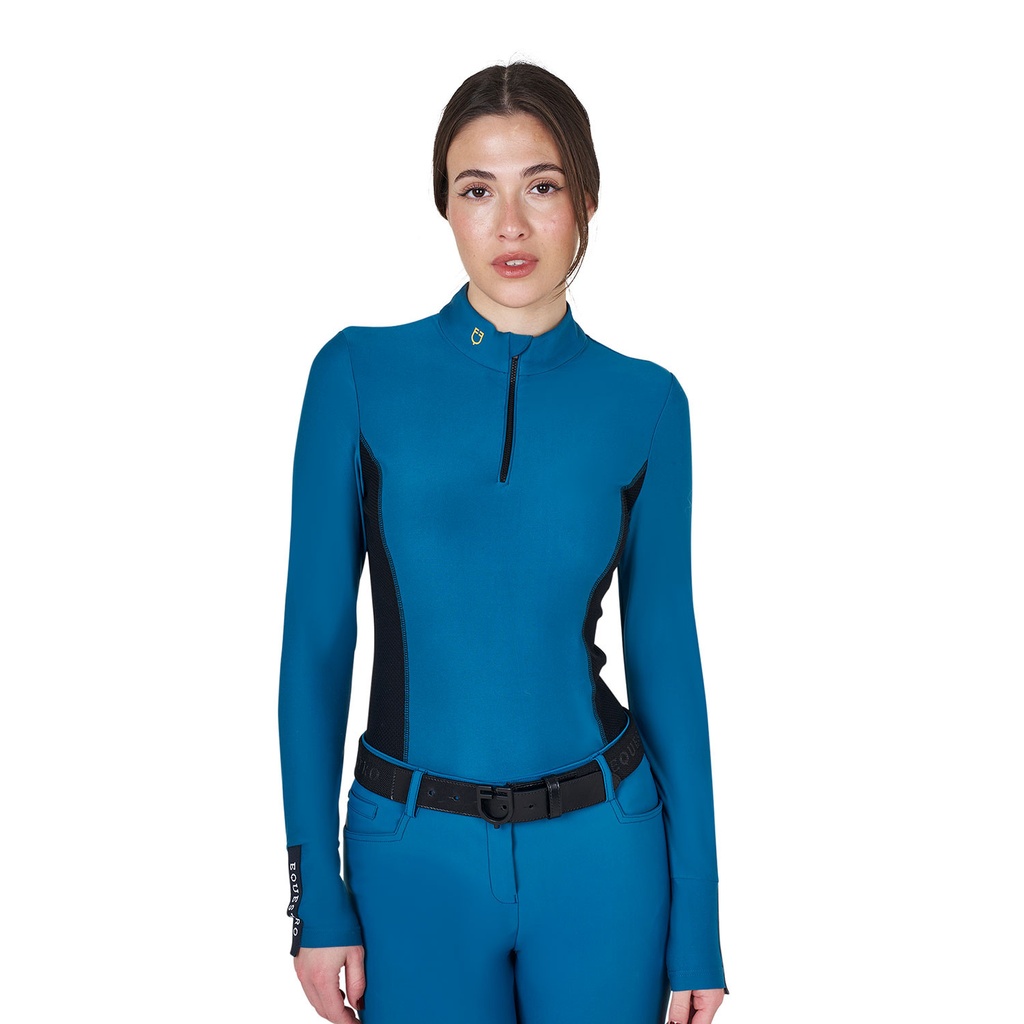 Polo técnico feminino de treino de manga longa