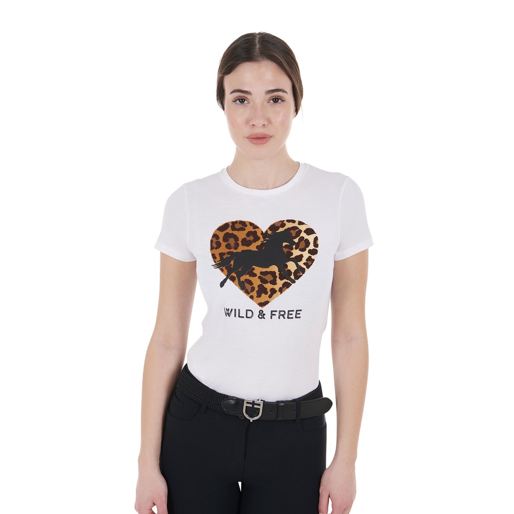 Camiseta feminina de algodão Wild & Free