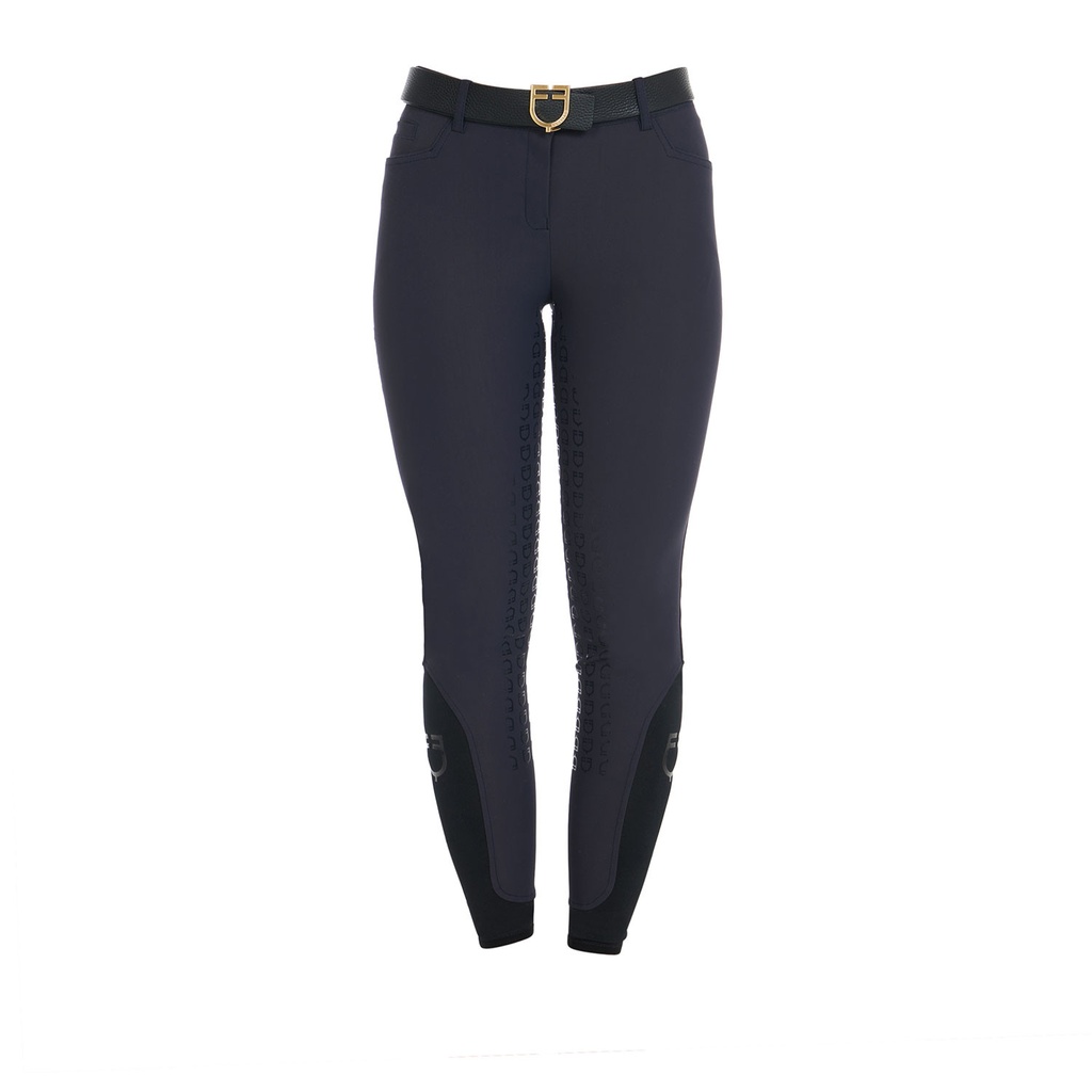 Calças femininas full grip de cintura alta forradas