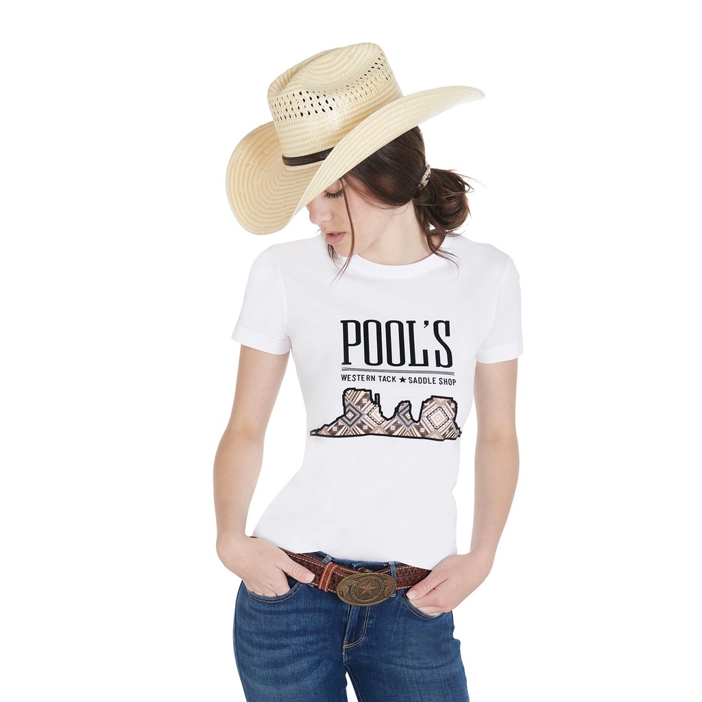 Camiseta feminina slim fit com Monument Valley