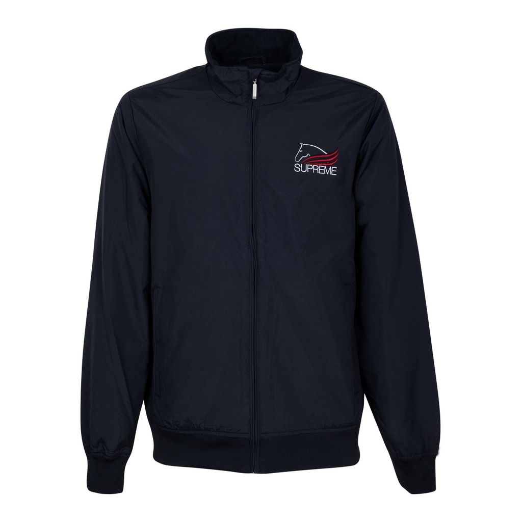 Jaqueta bomber unissex em tecido técnico com forro de fleece