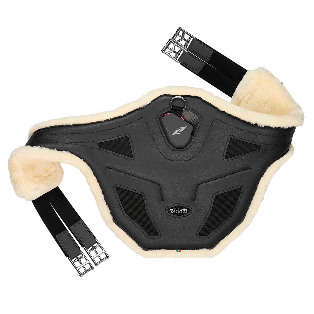 Cinturão inferior tachas em techno-fur