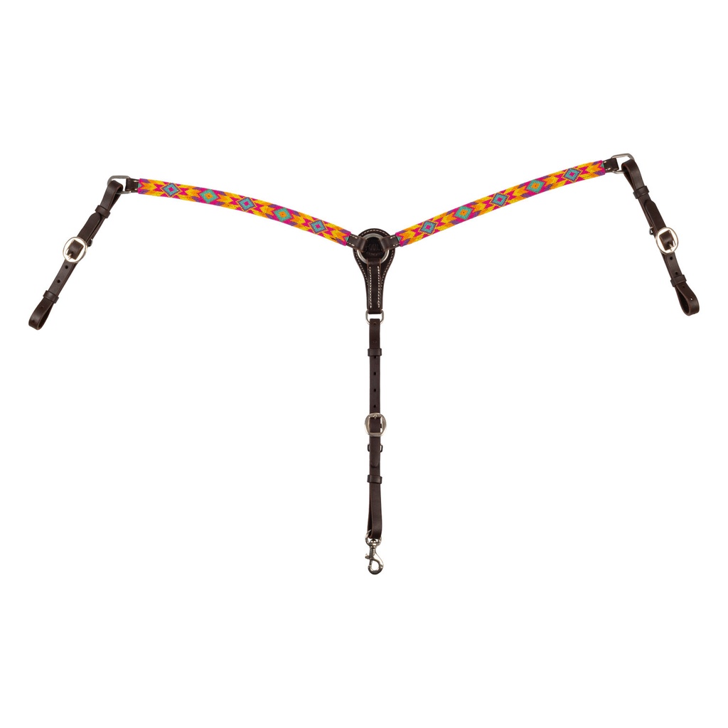 PEITORAL WESTERN COM MIÇANGAS MULTICOLORIDAS