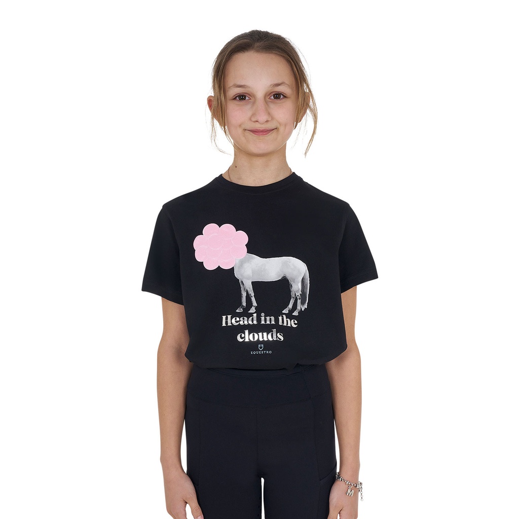 Camiseta infantil Head In The Clouds de algodão