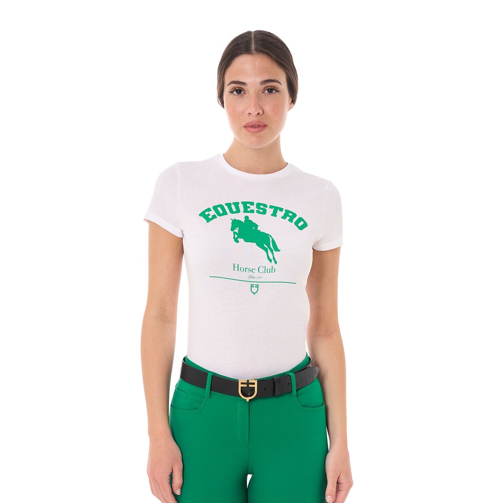 Camiseta feminina Jumping Horse Club em algodão