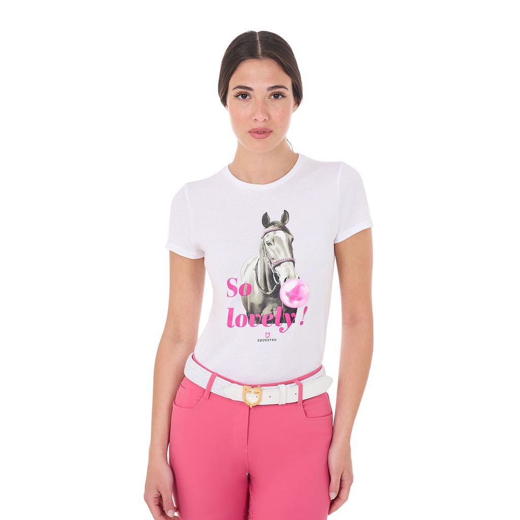 Camiseta feminina So Lovely em algodão