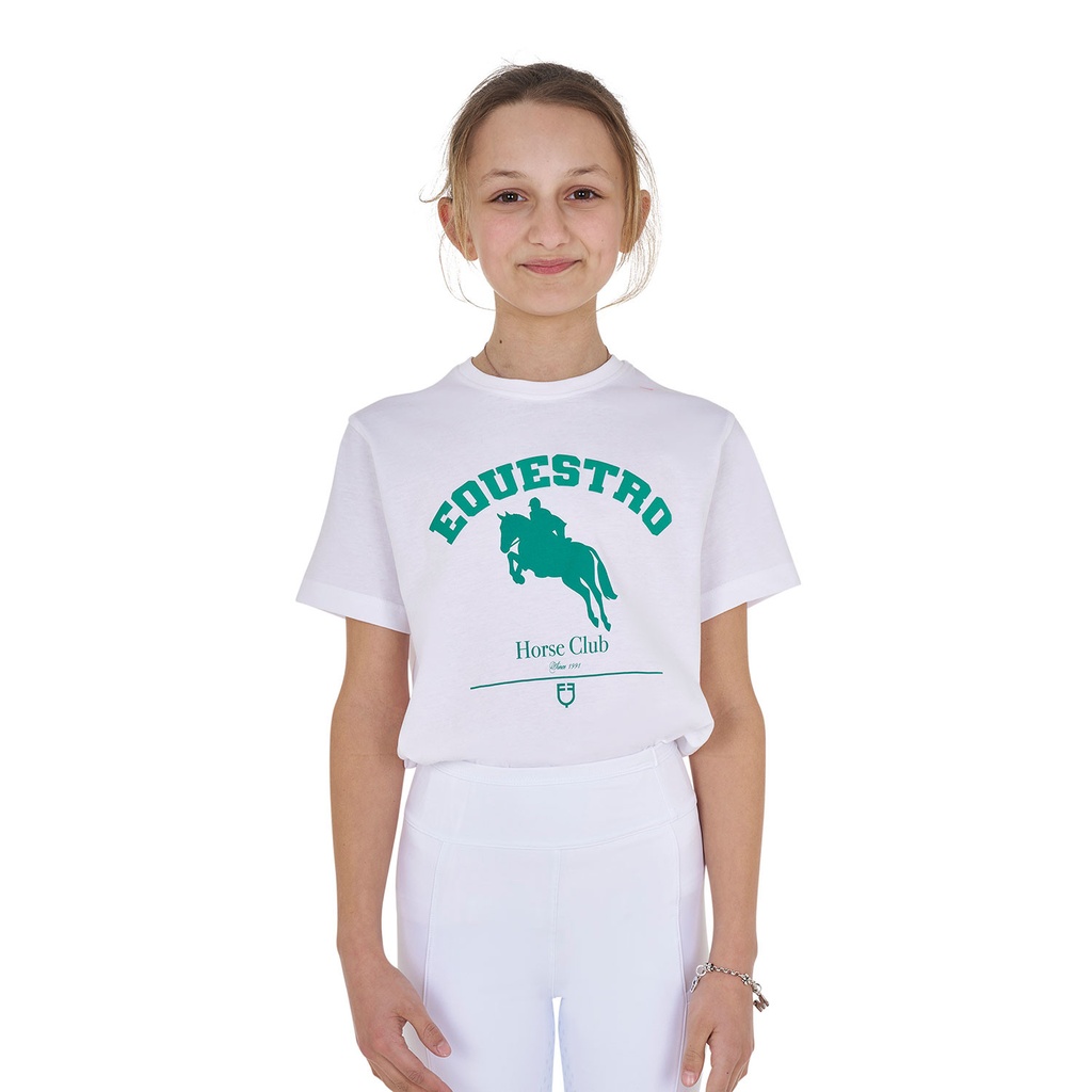 Camiseta infantil Jumping Horse Club em algodão