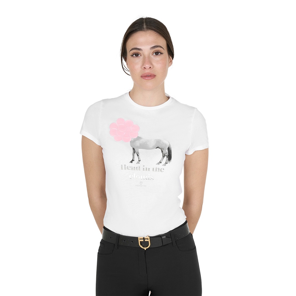 Camiseta feminina Head In The Clouds em algodão