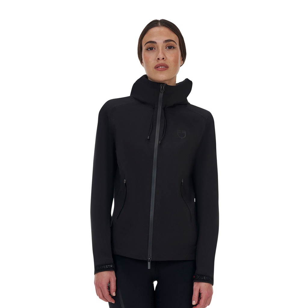 Casaco softshell feminino Equestro Ridertechnology impermeável zíper