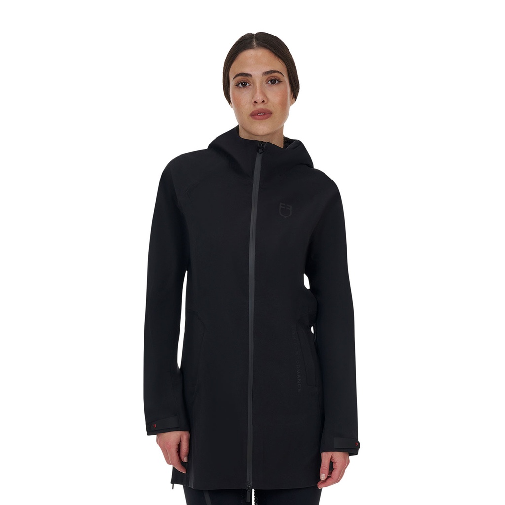 Casaco softshell feminino Equestro Ridertechnology impermeável longo