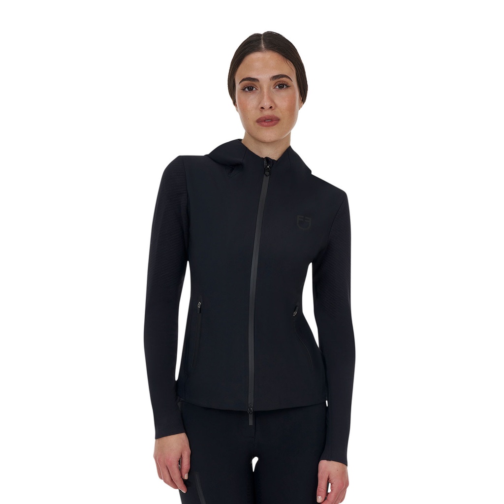 Moletom técnico feminino Equestro Ridertechnology com capuz