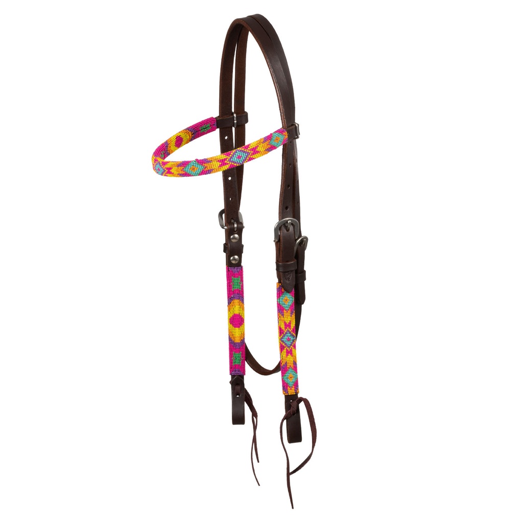 BRIDA WESTERN OLEADA COM MIÇANGAS MULTICOLORIDAS