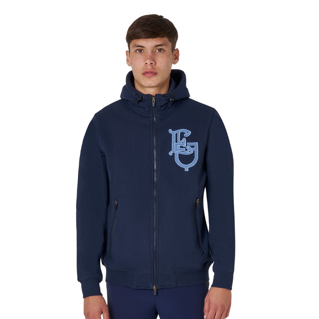 Moletom masculino de inverno com zíper inteiro